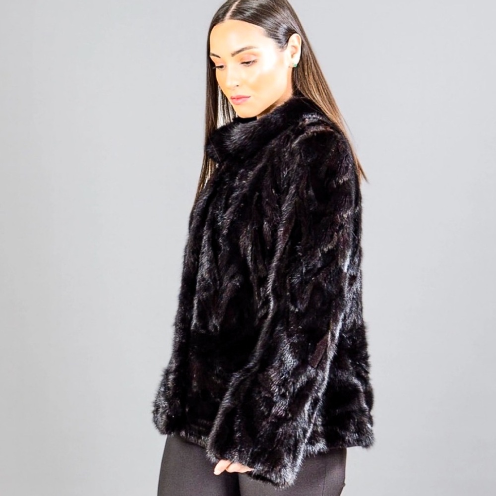 Made in Greece 1980s Vintage Mink Fur Coat